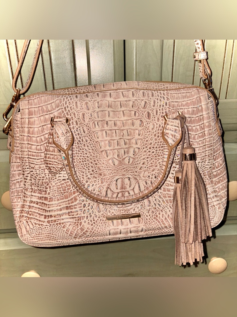 BRAHMIN MARISSA BIRCH SATCHEL MSRP $365